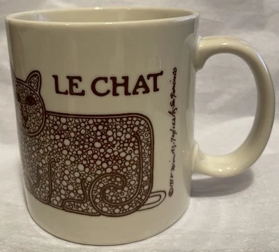 Vintage Le Chat Ceramic Mug Cup Cat Mouse Yarn 1978 Taylor & Ng San Fran CA Rare - Image 1 of 4