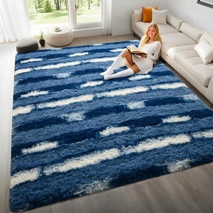 Alfombra suave esponjosa 4x6 tartas lavables sala dormitorio decoración hogar - Imagen 1 de 12