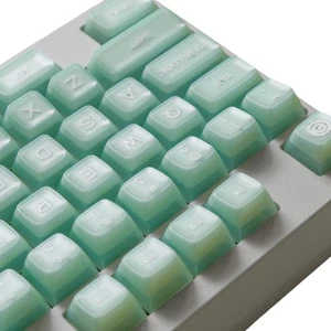 ULTRAEQUIP Jade Keycaps 160 Keys Double Shot PBT RSA Profile Translucent Shin... - Picture 1 of 6