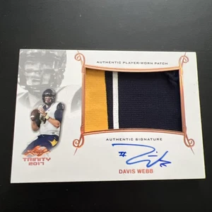 2017 Leaf Trinity Jumbo Patch RC Auto Davis Webb SICK - Picture 1 of 2