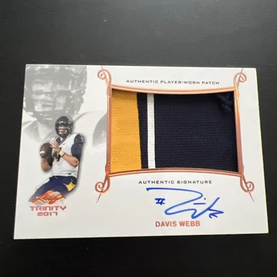 2017 Leaf Trinity Jumbo Patch RC Auto Davis Webb SICK - Image 1 of 2