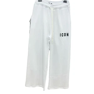 Pantalone Tuta Donna ICON Bianco A Palazzo Taglia L - Picture 1 of 4
