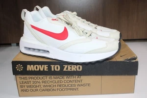Mens Sz 12 Nike Air Max Dawn White University Red Athletic Shoes DQ3991 100 NEW - Picture 1 of 7