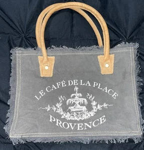 Borsa boho Myra in tela invecchiata con manici in pelle LE CAFE DE LA PLACE PROVINCE. - Foto 1 di 17