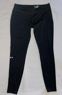 Leggings femininas Under Armour preta média M ajustada base ColdGear 1238262 - Imagem 1 de 4