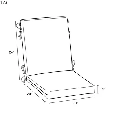 ARDEN Outdoor Dining Chair Cushion - Image 1 of 4