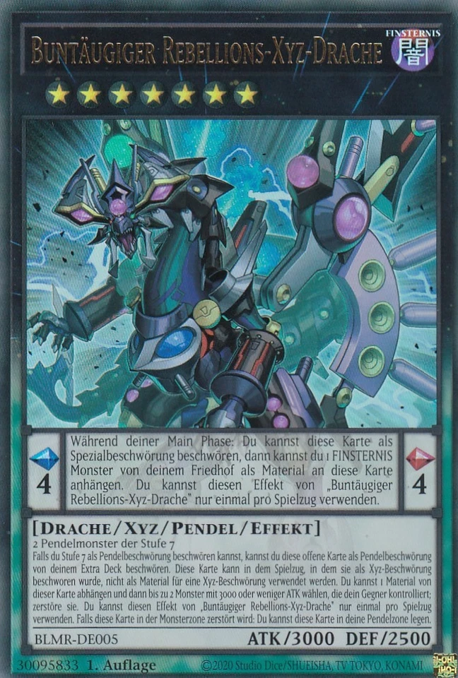 Buntäugiger Rebellions-Xyz-Drache BLMR-DE005 Yugioh - Bild 1 von 1