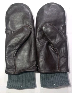 1992 US Military Air Crew Leder Fäustlinge mit Wolleinsätzen Typ N-2 - Bild 1 von 5