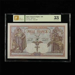 1939 Algeria Banque de I Algerie 1000 Francs Pick#83a - Picture 1 of 4