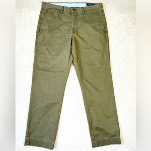 Polo Ralph Lauren Chino Pants Khaki Stretch Cotton Twill Straight Fit 34/30 - Picture 1 of 8