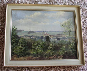 Old oil painting view of Ottobeuren 1942 Ludwig Dreyer - Picture 1 of 5