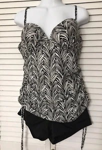 Traje de baño TROPICAL ESCAPE 12 superior 16 inferior 2 piezas tankini adelgazamiento push up - Imagen 1 de 9