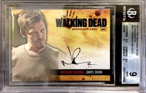 2011 CRYPTOZOIC The Walking Dead Autograph #A17 Norman Reedus BGS9 MINT Card