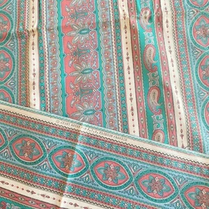 2 YD Vintage Floral Paisley Stripe Fabric Pastel Quilting Cotton - Picture 1 of 7