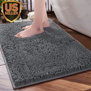 Bathroom Rug 32"×20", Non-Slip Bath Mat,Soft Cozy Shaggy Thick Chenille Bath Rug - Picture 1 of 9