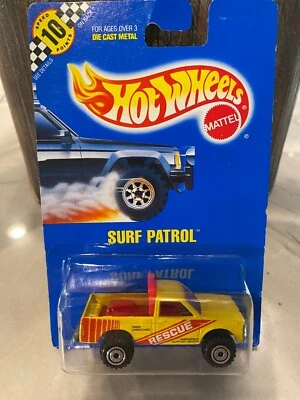 1990 Hot Wheels Blue Card Surf Patrol CT Wheels Speed Points Card - Immagine 1 di 2