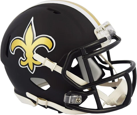 Riddell New Orleans Saints Black Matte Alternate Speed Mini Football Helmet Cover