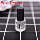 1Pc 5ml Clear Glass Empty Nail Polish Bottle Container With A Lid Brush B'R2 S❤O