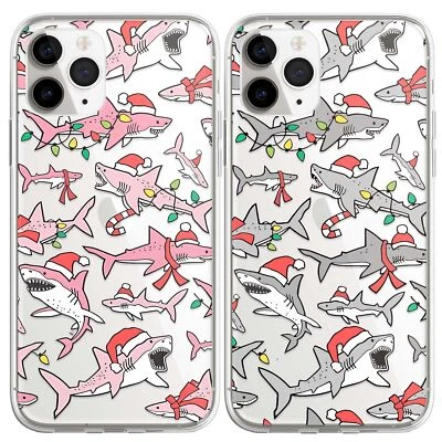 Christmas Shark Baby Cartoon Gift Phone Case For iphone 16 15 14 13 12 11 ProMax - Image 1 of 4