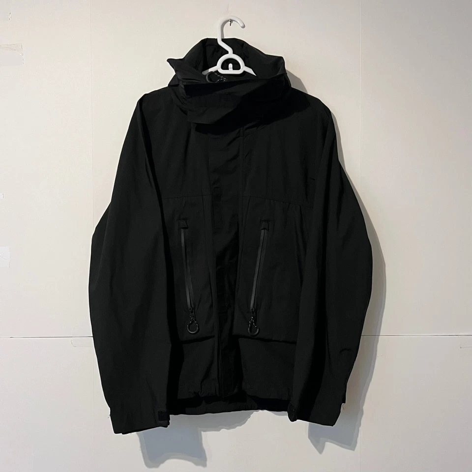 Zara Mens Parka Work Jacket Size S-M Jet Black Stretch Winter Full Zip Hook Loop - Image 1 of 4