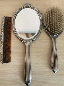 Vintage International STERLING SILVER 3-Piece Dresser Set - Picture 1 of 5