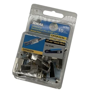 Ideal 85-363 Shield Feed-Thru (0.048” Max) CAT6A/6/5e (10 PACK) - Picture 1 of 4
