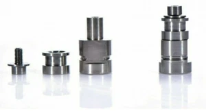 BOB Trailers: pair of nuts in Titanium M10x1 or 3/8x26 or M12x1.25 - Picture 1 of 3