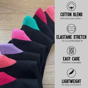 Calcetines para damas 3,6 y 12 pares negros tobillo mezcla de algodón trabajo color puntera calcetines Reino Unido - Imagen 1 de 6