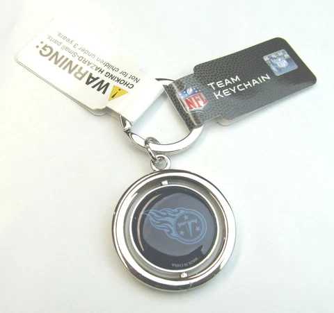 NFL Tennessee Titans Spinning Logo Key Ring Keychain Forever Collectibles Cover