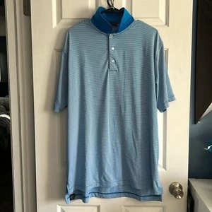 Peter Millar Summer Comfort Striped Herren Golf Polo Shirt Size L - Bild 1 von 3