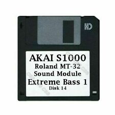 Akai S1000 Floppy Disk Roland MT-32 Sound Module Extreme Bass 1 Disk 14