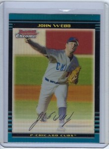 2002 Bowman Chrome Draft Refractors #BDP104 JOHN WEBB Chicago Cubs ROOKIE /300