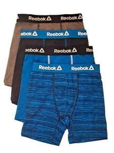 Paquete de 4 calzoncillos boxer de rendimiento Reebok para niños nuevos con etiquetas bolsa de contorno talla S 6-7 - Imagen 1 de 3