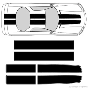 EZ Rally Racing Stripes 3M Vinyl Stripe Graphic Decals for Chevy Camaro - Picture 1 of 7