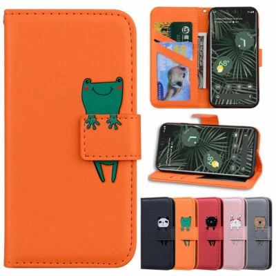 Panda Dog Frog Cat Flip Phone Case For Google Pixel 6 7 8 Pro 5A 4A 7A 8A 6A - Image 1 of 4