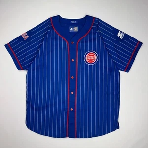 DETROIT PISTONS BASEBALL JERSAY STARTER KNOPF NACH OBEN VINTAGE NBA Gr. XL HERREN - Bild 1 von 24