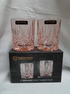 Nachtmann Noblesse: NEW Pair of Rosé Tumblers / Double Old Fashioneds, 4", Box - Picture 1 of 12