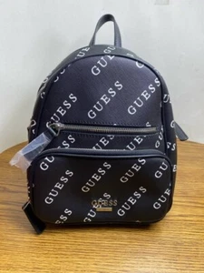 New Guess Backpack Women's Black Logo Print Durable Modern Design - Picture 1 of 8