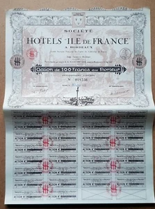Dépt 33 - Bordeaux - Superbe Décor Ste des Hotels Ile de France à Bordeaux 1930 - Picture 1 of 2