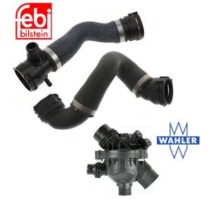 OEM Thermostat Upper Lower Radiator Hose Set 3pcs for BMW N52 128i 328i Z4 - Picture 1 of 1