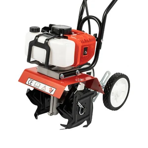 Tiller Cultivator Gas Powered 52CC 2 Stroke Garden Cultivator Lawn Gardening - Picture 1 of 7