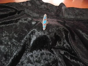 GRAN ANILLO TRIBU ZUNI PLATA 925 INCRUSTACIONES CORAL Y TURQUESA TALLA 7 - Imagen 1 de 1