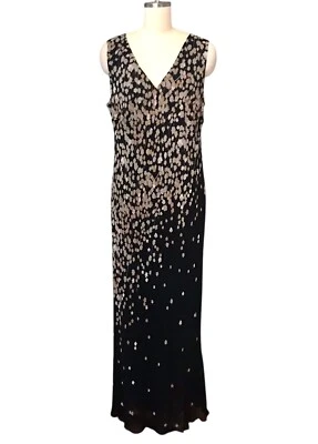 VTG 90’s Y2K Adrianna Papell 100% Silk Maxi Dress Floral Whimsi Fairy Sz 16W - Image 1 of 4