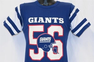 vtg 80s NY GIANTS LAWRENCE TAYLOR #56 CHAMPION NEW YORK USA t-shirt FOOTBALL XS - Picture 1 of 4