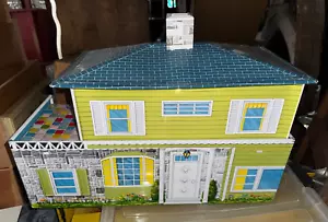 Vintage Superior Tin Lithograph Doll House DOLLHOUSE MCM - Picture 1 of 4