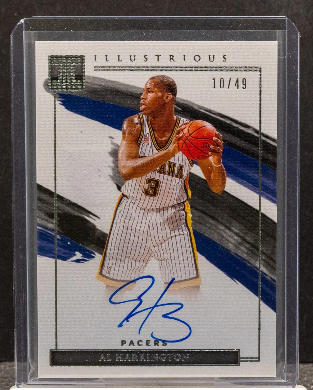 Al Harrington 2020-21 Panini Impeccable Illustrious Ink Auto #10/49 Pacers