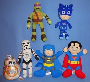 Super Hero plush-Spiderman-Batman-Star Wars-Catboy-Mutant Ninja Turtle-Doll Lot - Picture 1 of 12