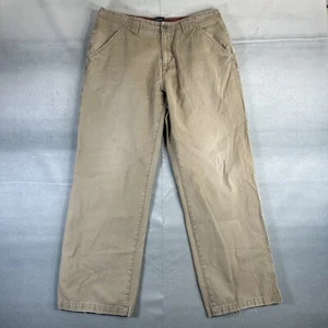 Vintage 90s Anchor Blue Baggy Pants Mens 33 Khaki Beige Wide Leg Skater *Flaw* - Picture 1 of 11