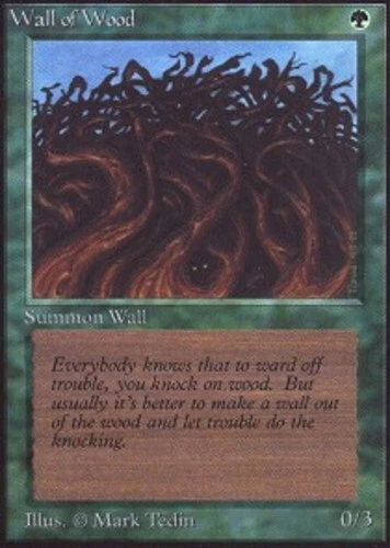 Wall of Wood ~ Heavily Played Unlimited MTG Magic UltimateMTG Green Card - Image 1 of 1