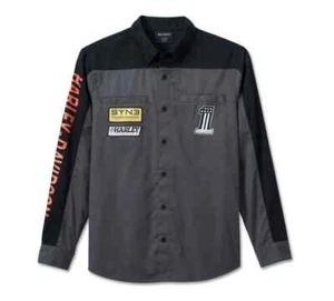 CAMISA MANGA LARGA HARLEY-DAVIDSON PARA HOMBRE 2XL #1 VICTORIA NEGRO PERLA ENNEGRECIDO/GRIS - Imagen 1 de 4